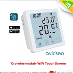 AVIDSEN CRONOTERMOSTATO DIGITALE WIFI TOUCHSCREEN COLORE BIANCO 103955