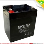 BATTERIA AL PIOMBO 12V 5,2 AH 90 x 70 x 101x 107mm PER GRUPPI UPS PIOMBO ERMETICA RICARICABILE